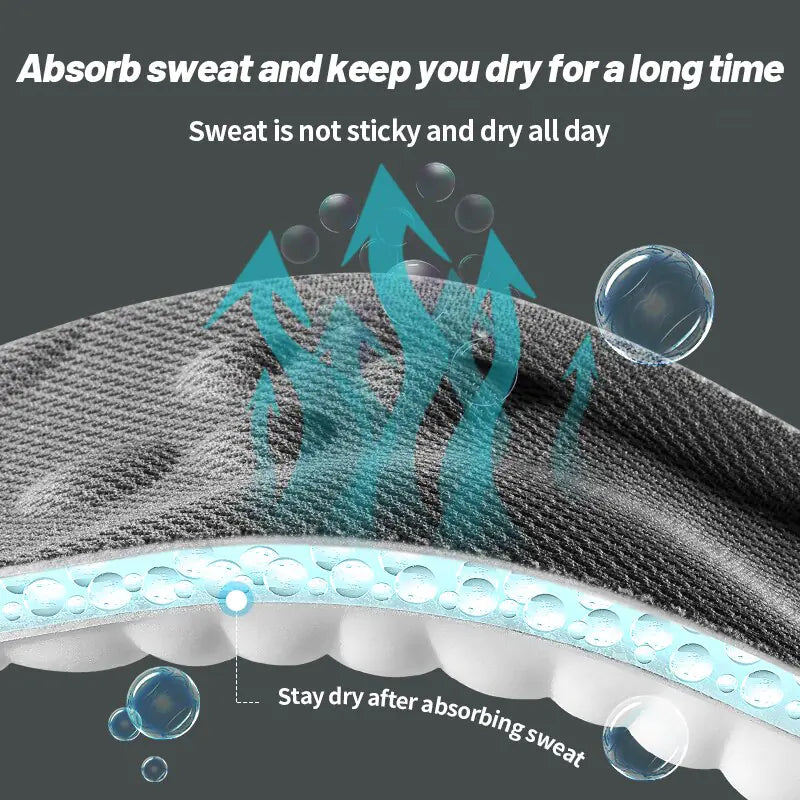 LaraShop™ 4D Latex Sport Support Running Insoles