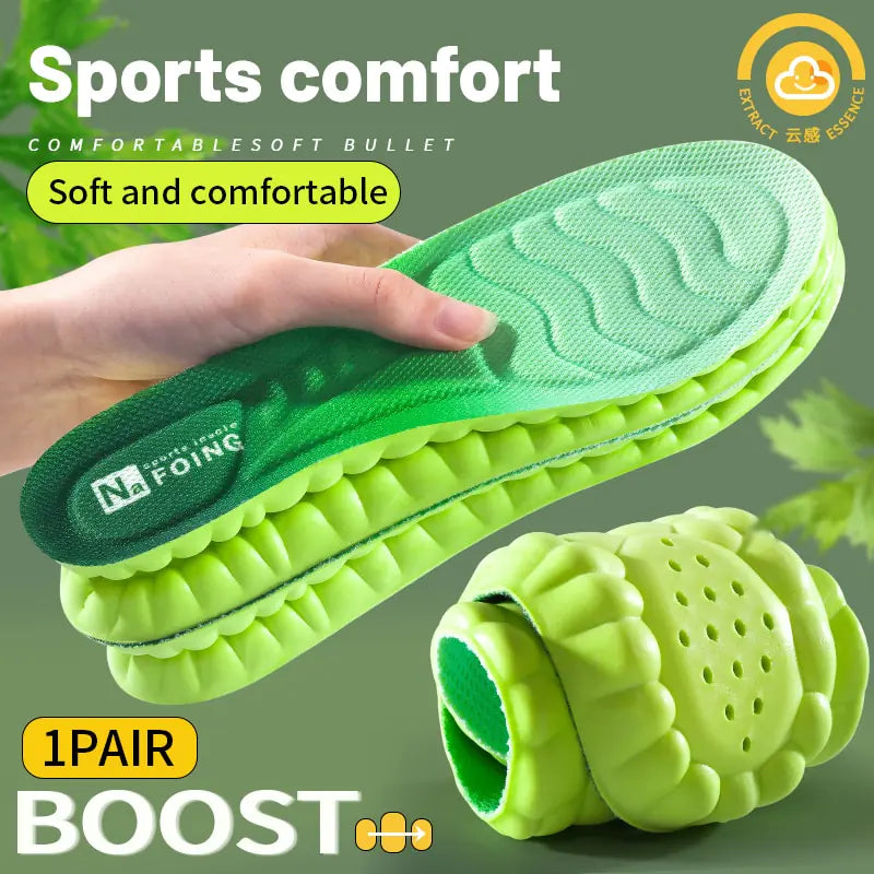 LaraShop™ 4D Latex Sport Support Running Insoles